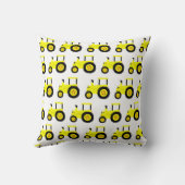 Yellow Tractor Design Personalised クッション (裏面)