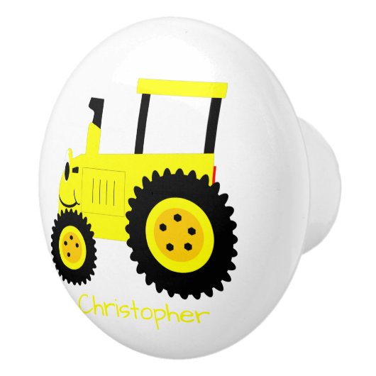 Yellow Tractor Design Personalised セラミックノブ (右)