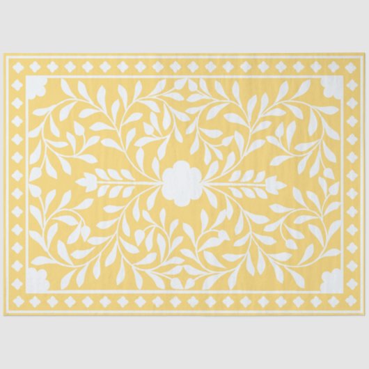 Yellow Traditional Bone Inlay Decoupage Paper 薄葉紙 (正面)