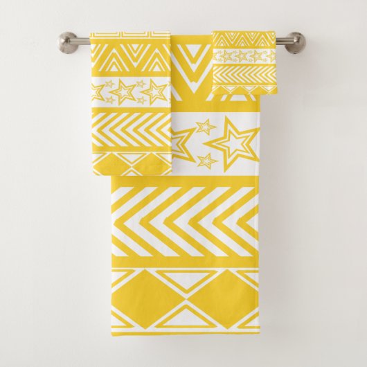 Yellow Tribal Design バスタオルセット (インサイチュ)