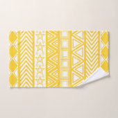 Yellow Tribal Design バスタオルセット (ハンドタオル)