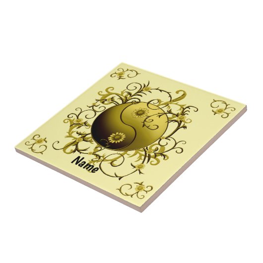 Yellow Tribal Yin Yang タイル (側面)