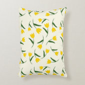 Yellow Tulip Pattern アクセントクッション (正面(垂直))