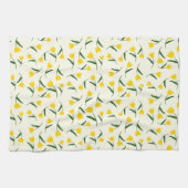 Yellow Tulip Pattern  キッチンタオル (横)