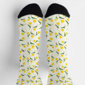 Yellow Tulip Pattern  ソックス (上部)
