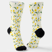Yellow Tulip Pattern  ソックス (傾斜あり)