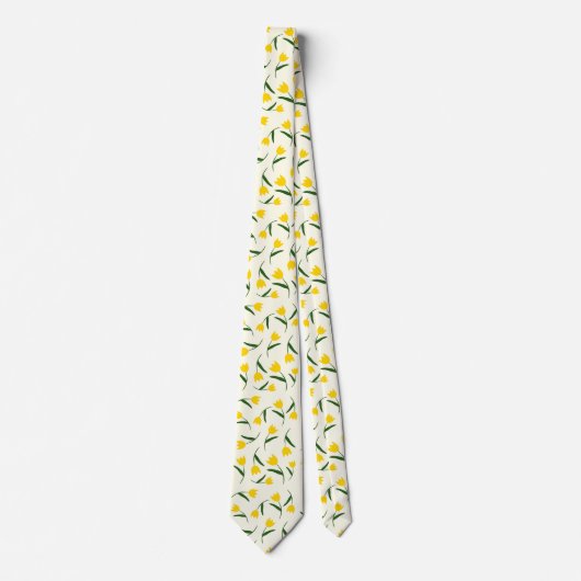 Yellow Tulip Pattern  ネクタイ (正面)