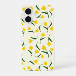 Yellow Tulip Pattern  iPhone 16ケース