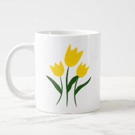 Yellow Tulips ジャンボコーヒーマグカップ