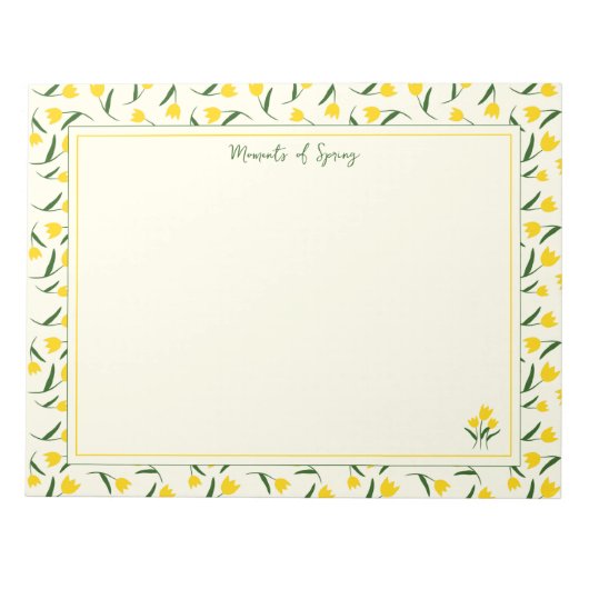 Yellow tulips ノートパッド (正面)