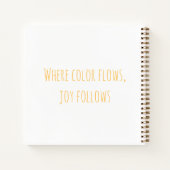 Yellow Tulips Aesthetic Personalized Notebook ノートブック (裏面)
