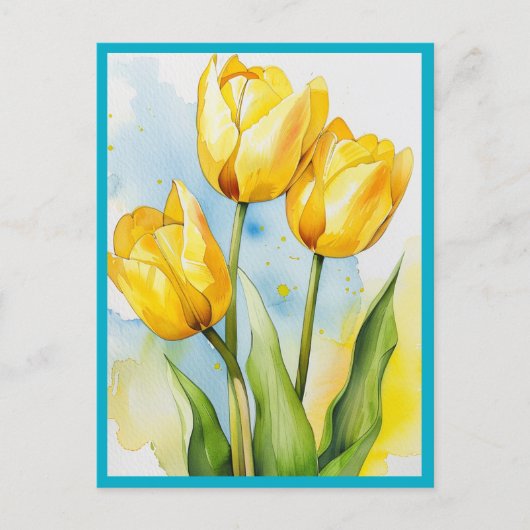 YELLOW TULIPS Postcard ポストカード (正面)
