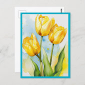 YELLOW TULIPS Postcard ポストカード (正面/裏面)