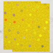 Yellow Twisty Polka Dot Spiral 2-Sided Scrap Paper (正面/裏面)