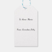 Yellow Unique Stripes ギフトタグ (裏面)