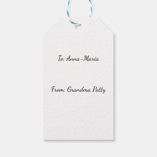 Yellow Unique Stripes ギフトタグ (裏面)