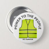 yellow vest protest button 缶バッジ (正面&裏面)