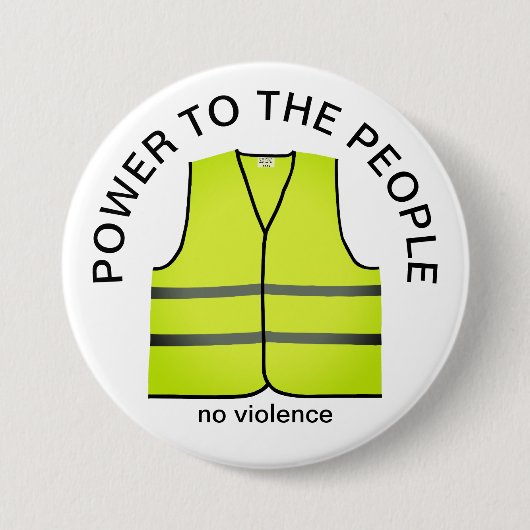 yellow vest protest button 缶バッジ (正面)