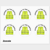 Yellow vest protest sticker ラウンドシール (シート)