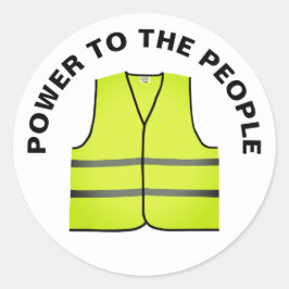 Yellow vest protest sticker ラウンドシール