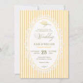 Yellow vintage choquette wedding 招待状 (正面)