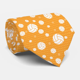 Yellow Volleyball Chevron Patterned ネクタイ