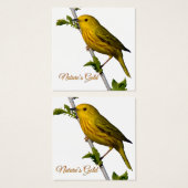Yellow Warbler “Nature’s Gold” Printed Art Card (正面&裏面)