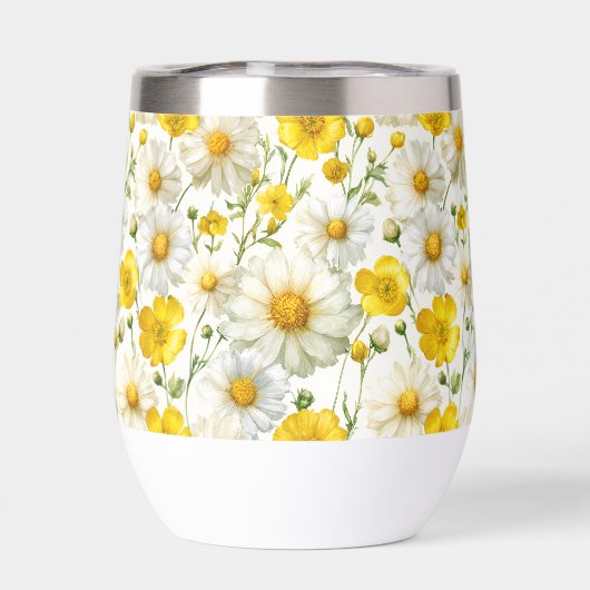 Yellow Watercolor Wildflower Pattern  (背面)