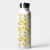 Yellow Watercolor Wildflower Pattern ウォーターボトル (左面)
