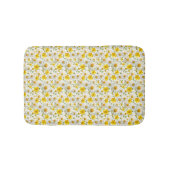 Yellow Watercolor Wildflower Pattern  バスマット (正面)