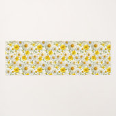 Yellow Watercolor Wildflower Pattern  ヨガマット (裏面(横))