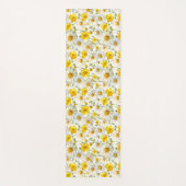 Yellow Watercolor Wildflower Pattern  ヨガマット (正面)