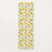 Yellow Watercolor Wildflower Pattern  ヨガマット (裏面)