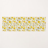 Yellow Watercolor Wildflower Pattern  ヨガマット (正面(横))