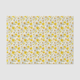 Yellow Watercolor Wildflowers Pattern  薄葉紙