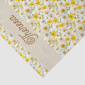 Yellow Watercolor Wildflowers Pattern  薄葉紙 (詳細)