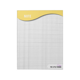 Yellow Wave "小さなことを楽しもう" グリッドドットノート ノートパッド