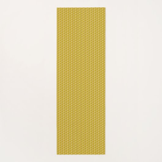 Yellow Waves Pattern Yoga Mat ヨガマット (裏面)