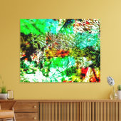 Yellow white abstract Stretched Canvas,Joy calming キャンバスプリント (インサイチュ (リビング))