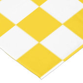 Yellow White Checkered Check Pattern テーブルクロス (アングル)