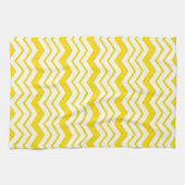 Yellow White Chevron Zigzag Pattern Design  キッチンタオル (横)