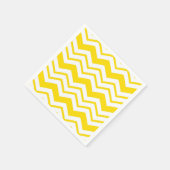 Yellow White Chevron Zigzag Pattern Design スタンダードカクテルナプキン (角)