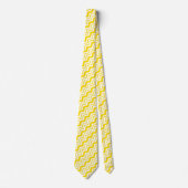 Yellow White Chevron Zigzag Pattern Design  ネクタイ (正面)