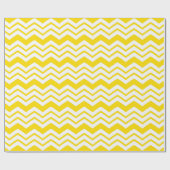Yellow White Chevron Zigzag Pattern Design  ラッピングペーパー (フラット)