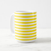 YELLOW & WHITE EASTER STRIPES コーヒーマグカップ (正面左)