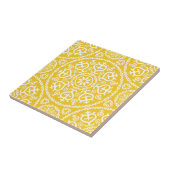 Yellow &white elegant intricate geometric pattern タイル (側面)