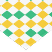 Yellow White Green Checkered Design  テーブルクロス (アングル)