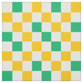 Yellow White Green Checkered Design  ファブリック (見本)