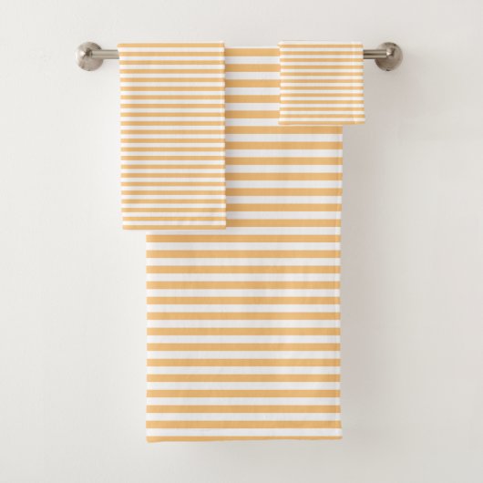  Yellow & White Minimalist Striped Towel Set バスタオルセット (インサイチュ)