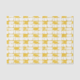 Yellow White Plaid Stripes Birthday 薄葉紙